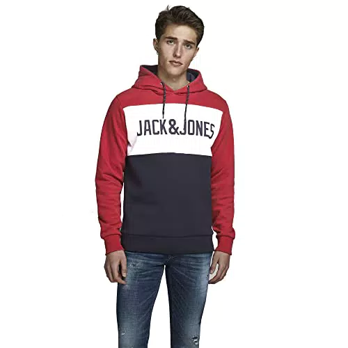 Jack & Jones JJELOGO Blocking Sweat Hood STS Sudadera con Capucha