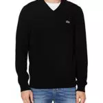 Lacoste AH1951 Suéter, Black, XL para Hombre