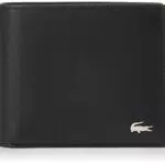 Lacoste NH1112FG, Monedero para Hombre, Noir, Talla única