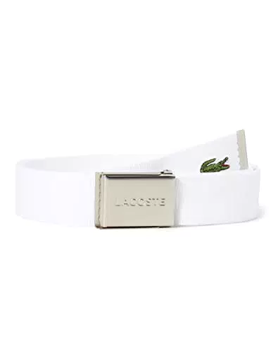 Lacoste RC2012 Cinturón, Blanc, 100 cm para Hombre