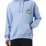 Lee Holgada Sudadera con Capucha, Azul, L para Hombre