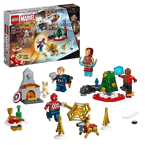LEGO 76267 Marvel Calendario de Adviento de Los Vengadores 2023 con 24 Regalos Incl. Capitán América