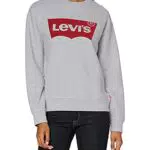 Levi's Graphic Standard Crewneck, Sudadera, Mujer, Grey Heather