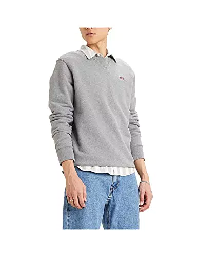 Levi's New Original Crew, Sudadera para Hombre, Chisel Grey Heather