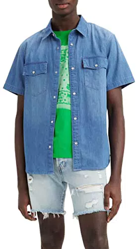 Levi's Ss Relaxed Fit Western Camisa Hombre, Tombstone Stonewash