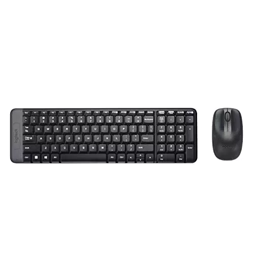 Logitech MK220 Combo con Teclado y Ratón Inalámbrico compacto para Windows