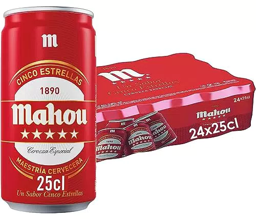 Mahou 5 Estrellas Cerveza Especial Dorada Lager, Sabor 5 Estrellas