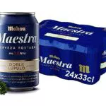 Mahou Maestra Doble Lúpulo, Cerveza Lager Tostada, Sabor Intenso y Espuma Cremosa