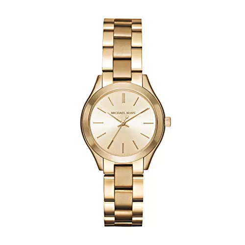 Michael Kors Reloj para mujer Mini Slim Runway, movimiento de tres agujas