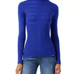 Morgan 132-mentos.m Camiseta de Manga Larga, Azul, Mujer