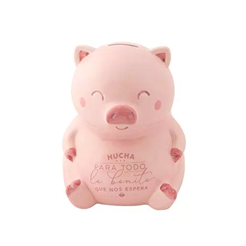 Mr. Wonderful WOA10323ES Hucha Cerdito para Todo lo Bonito que nos Espera Rosa