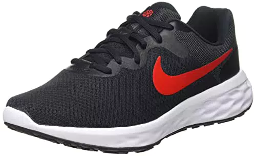 NIKE Revolution 6, Zapatillas de Gimnasia Hombre, Black University Red Anthracite