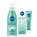 NIVEA Derma Skin Clear Peeling Exfoliante de Noche + NIVEA Derma Skin Clear Gel Limpiador