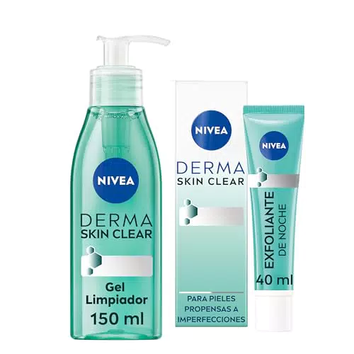 NIVEA Derma Skin Clear Peeling Exfoliante de Noche + NIVEA Derma Skin Clear Gel Limpiador