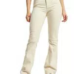 Only Onlblush Life Mid Flared BB Dot019 Noos Jeans, Beige