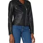Only ONLGEMMA Faux Leather Biker OTW Noos Chaqueta, Negro