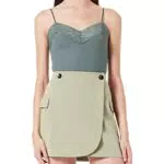 ONLY Onlmaia HW Short Skirt CC TLR Minifalda, Césped Marina