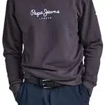 Pepe Jeans Edward Crew Sweatshirt, Negro, XS para Hombre