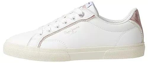 Pepe Jeans Kenton Yusty W, Zapatilla Mujer, Blanco