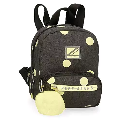 Pepe Jeans Leire Mochila de Paseo Negro 19x23x8 cms Poliéster