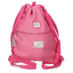 Pepe Jeans Luna Mochila Saco Con Cremallera Rosa 35x46 cms Poliéster
