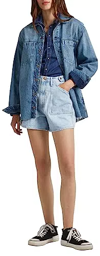 Pepe Jeans Rachel Short Work Shorts, Azul, 26W para Mujer