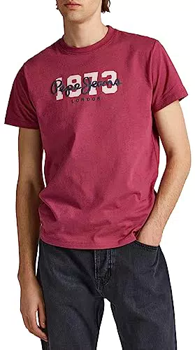Pepe Jeans Wolf T-Shirt, Rojo, L para Hombre