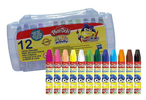 Play Doh, Ceras Blandas de 12 Colores Variados Para Niños