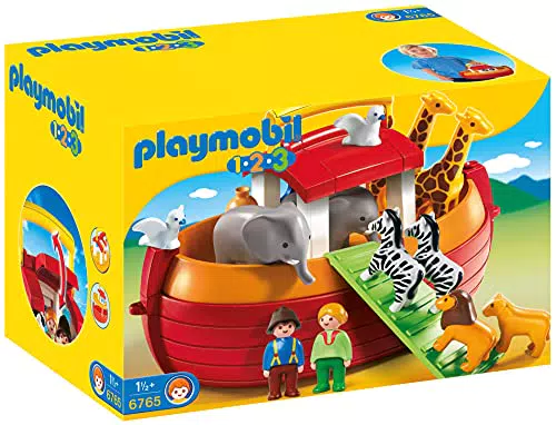 PLAYMOBIL 1.2.3 6765 Arca de Noé Maletín, A Partir de 18 Meses