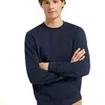 Polo Club Sudadera Clásica Azul Marina para Hombre con Cuello Redondo - 100% Algodón - Sin Capucha Crew Neck Sweatshirt