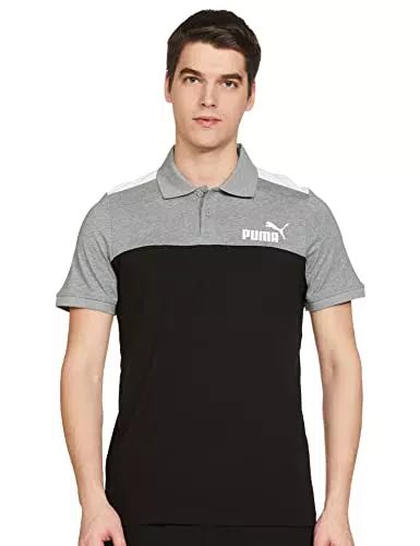 PUMA Polo Essential Shirt Hombre, Noir, M