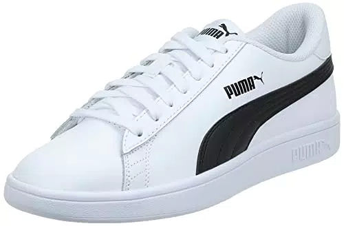 PUMA Smash V2 L, Trainers & Sneakers Unisex adulto, Puma White-Puma Black