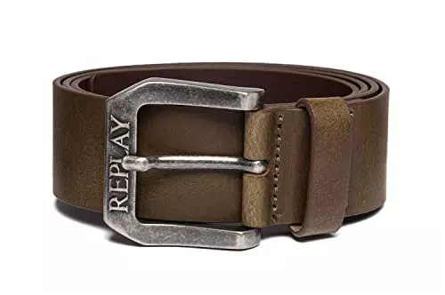 REPLAY AM2417, Cinturón para Hombre, Marrón, 85 cm