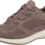 Skechers Bobs Squad Glam League, Zapatillas Mujer, Mauve Engineered Knit Rose Gold Trim