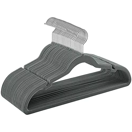 SONGMICS Perchas de Terciopelo, Juego de 30 Piezas, Antideslizantes