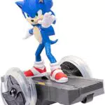 Sonic The Hedgehog Vehículo Radio control Sonic de 15 cm Totalmente Articulada Juguete con Diferentes Modos de Conducción y Giros 360 º - Juguete para Mayores de 3 Años