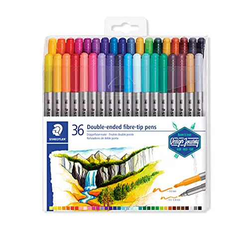 STAEDTLER Design Journey 3200 TB36, Rotuladores para lettering de doble punta