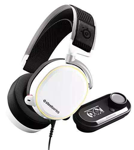 SteelSeries Arctis Pro GameDAC - Auriculares de juego - Sonido de alta resolución certificado - ESS Sabre DAC - Blanco
