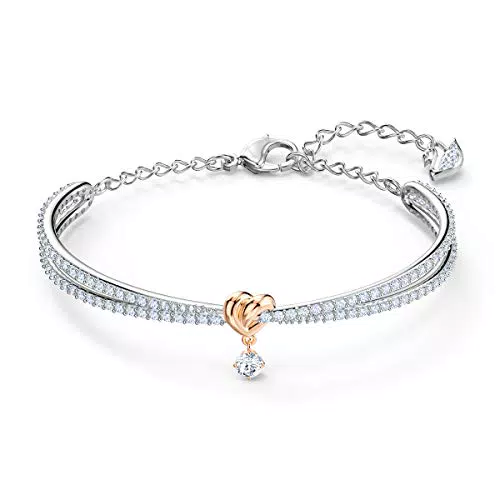 Swarovski Brazalete Lifelong Heart, Corazón, Blanco