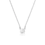 Swarovski Collar Attract, Talla redonda, Blanco, Baño de rodio