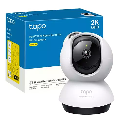 Tapo C220 - IA Cámara Vigilancia 360°, 2K 4MP QHD