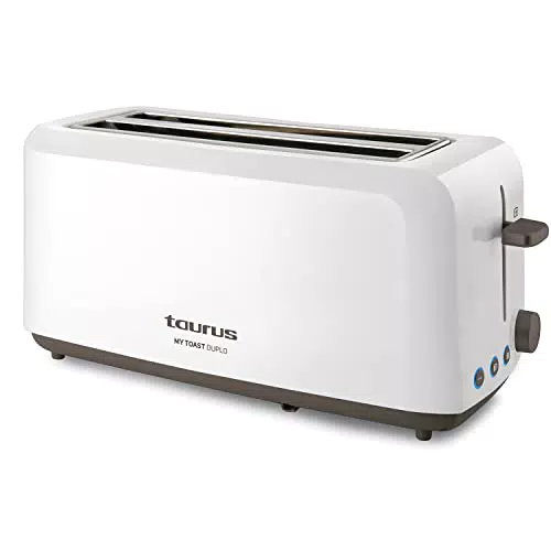 Taurus Mytoast Duplo-Tostadora 0 Decibeles, 2 Ranuras Extra Largas