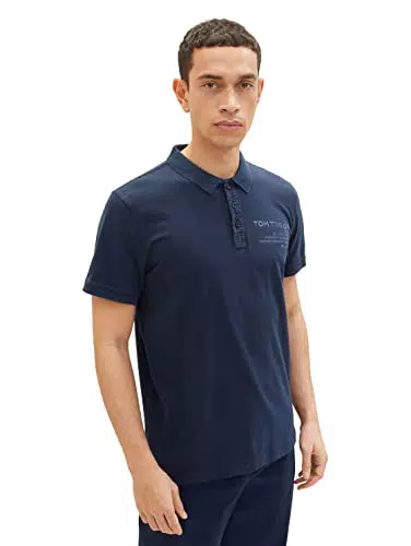 TOM TAILOR 1035641 Polo, 10668-Sky Captain Blue, L para Hombre