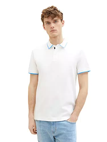 TOM TAILOR 1036327 Polo básico, 10332 Off White, M para Hombre