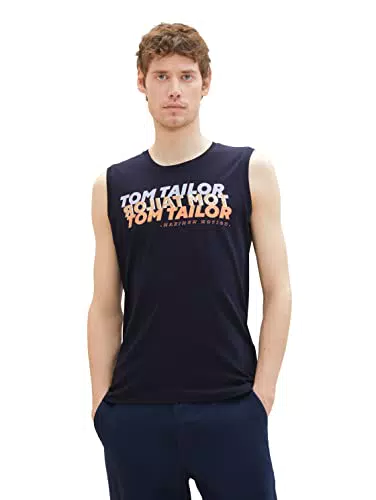 TOM TAILOR 1036574 Camiseta de Tirantes Anchos, Sky Captain Blue 10668-Juego de Mesa