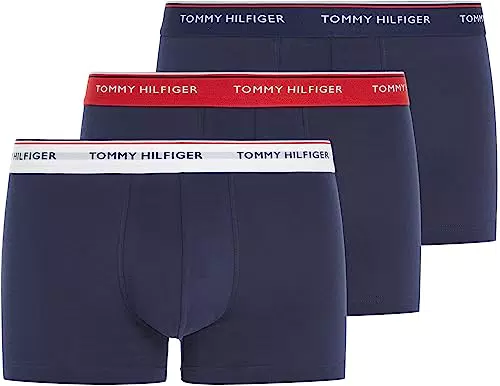 Tommy Hilfiger 3p Trunk Boxer, Multi/Peacoat, XL para Hombre