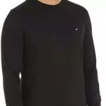 Tommy Hilfiger Hombre Camiseta Manga Larga Tommy Logo Algodón