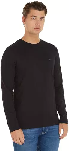 Tommy Hilfiger Hombre Camiseta Manga Larga Tommy Logo Algodón