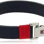 Tommy Hilfiger Jewelry Pulsera para Hombre de Piel Azul marino - 2790226S