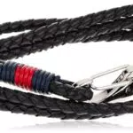 Tommy Hilfiger Jewelry Pulsera para Hombre de Piel Negro - 2700534